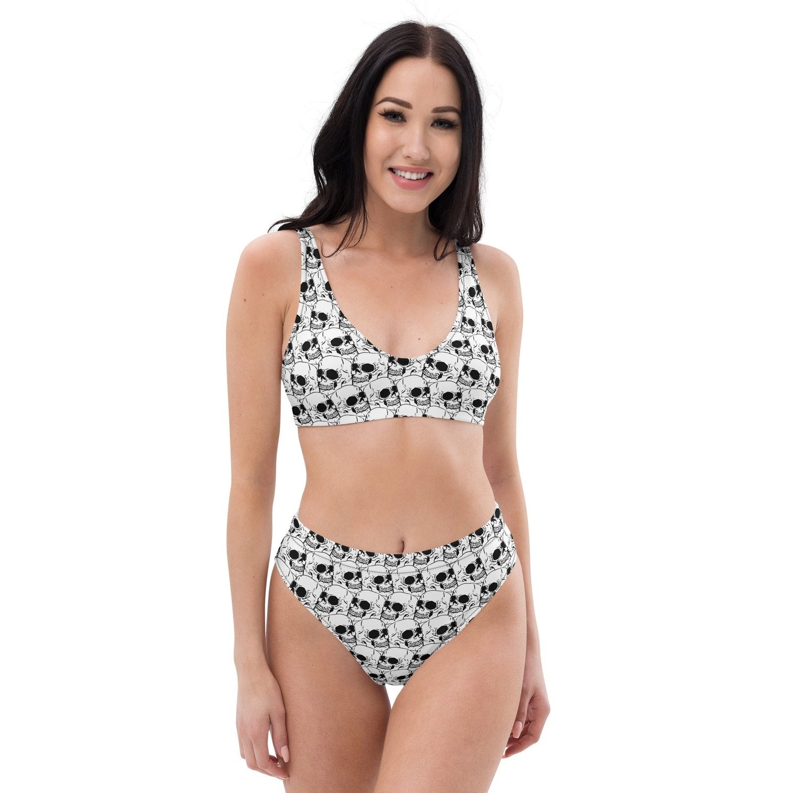 High-Waisted Skull Bikini